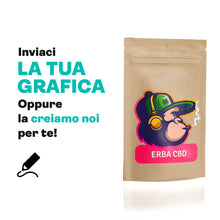 Doypack personalizzato con etichette