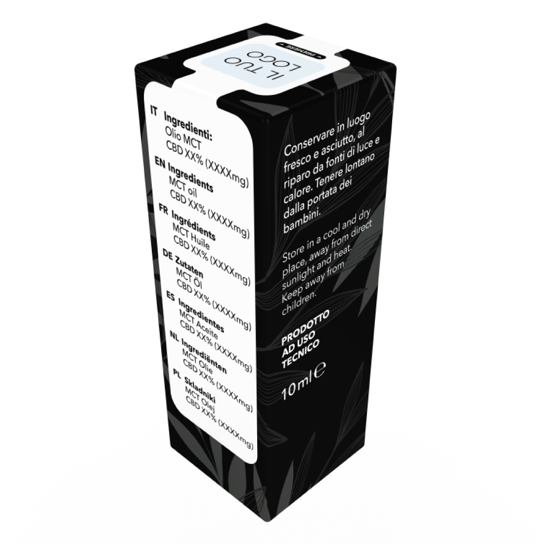 Olio CBD 10 ml personalizzato