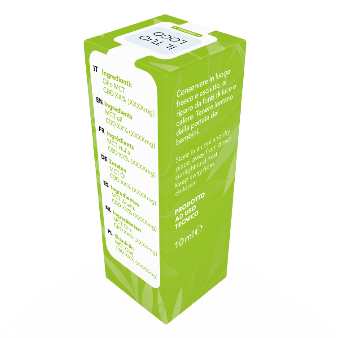 Olio CBD 10 ml personalizzato