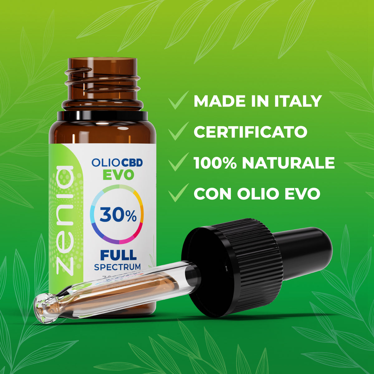 Zenia Olio CBD Evo full-spectrum 30% secondaria