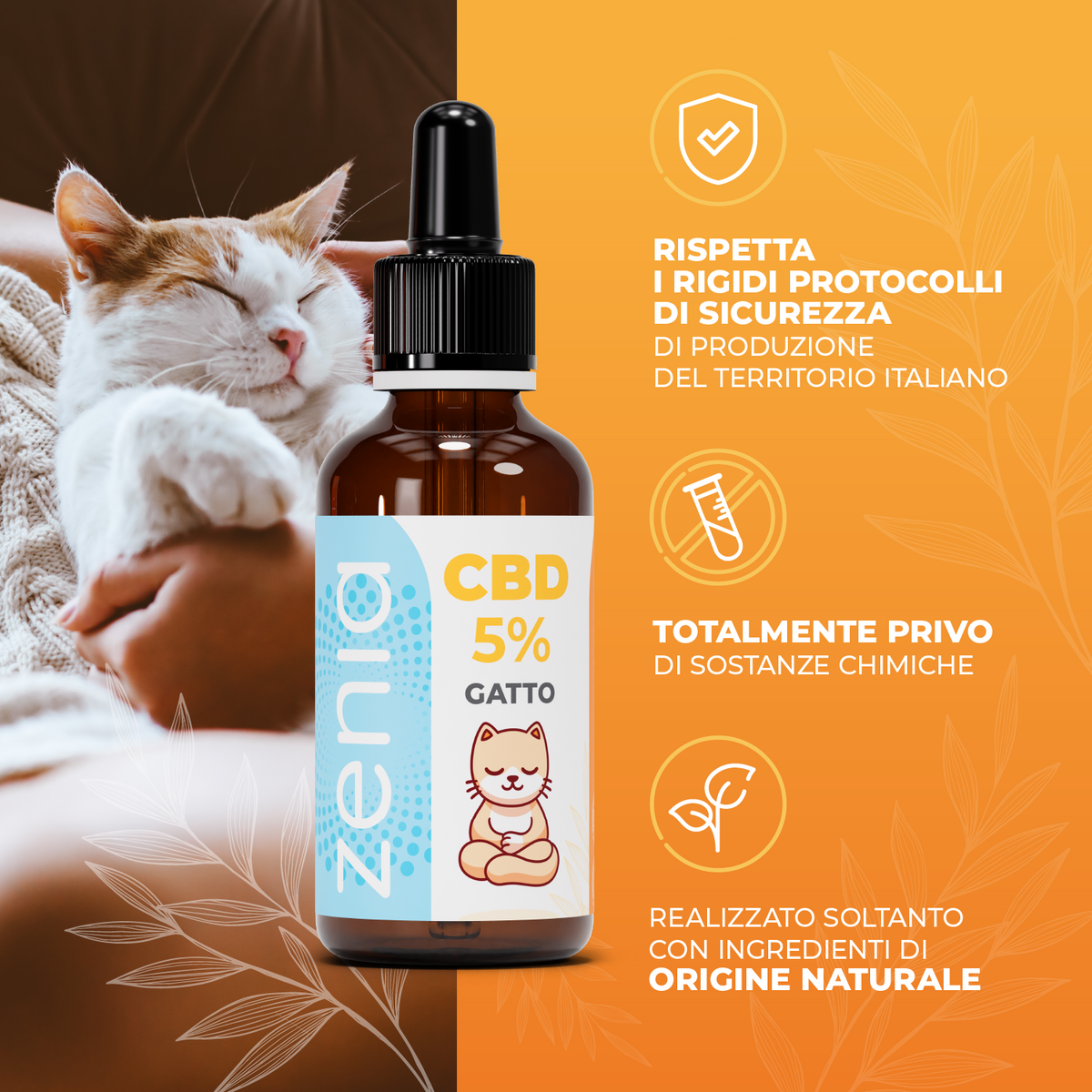 Zenia Olio CBD 5% Gatto secondaria