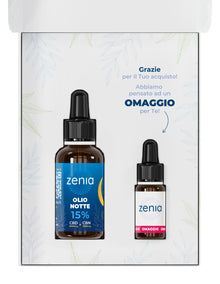 Zenia Olio Notte 15% CBD + CBN 30ml omaggio